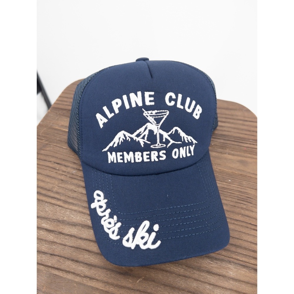 Anthropologie Worn/West Alpine Club Members Only Trucker Hat Après Ski Snapback - Picture 2 of 4